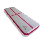 Air Tumble Track Gymnastics Mat with pink edges and cross lines for balance and tumbling practice.