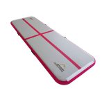 Air Tumble Track Gymnastics Mat with pink edges and cross lines for balance and tumbling practice.