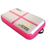 High-quality inflatable gymnastics block mat in pink for home or gym practice
