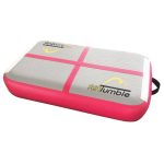 AirTumble pink air block inflatable gymnastics mat for tumbling and cheer training