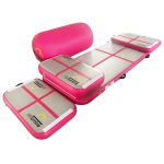 A Set of Inflatable Gymnastic Air Mat Tumble Track in Pink Colour