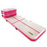 AirTumble inflatable gymnastics mat in pink, part of the starter set, designed for safe and comfortable tumbling practice.