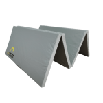 Portable tumbling mat in gray color, ideal for gymnastics, fitness, and floor exercises