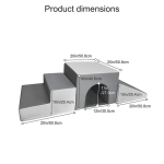 Airtumble Climb and Slide Soft Play Set with anti-slip base and Velcro connectors, shown with product dimensions displayed.