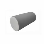 Gray cylindrical foam roller for gymnastics and fitness training