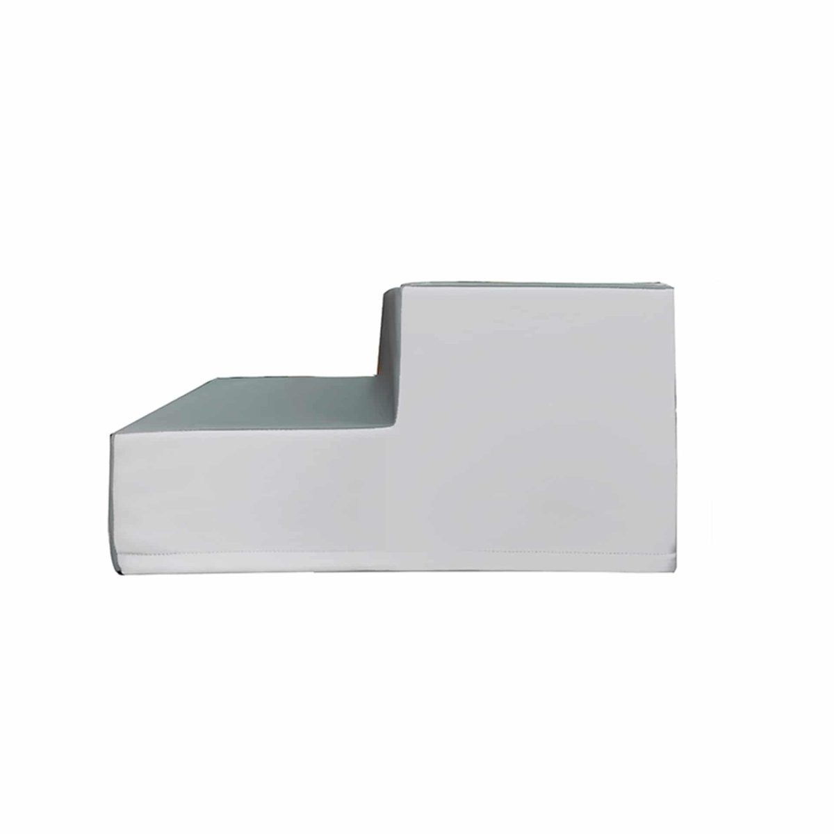 Airtumble gray soft foam step block side view.