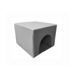 Gray Airtumble soft play tunnel block with arched crawl-through opening.