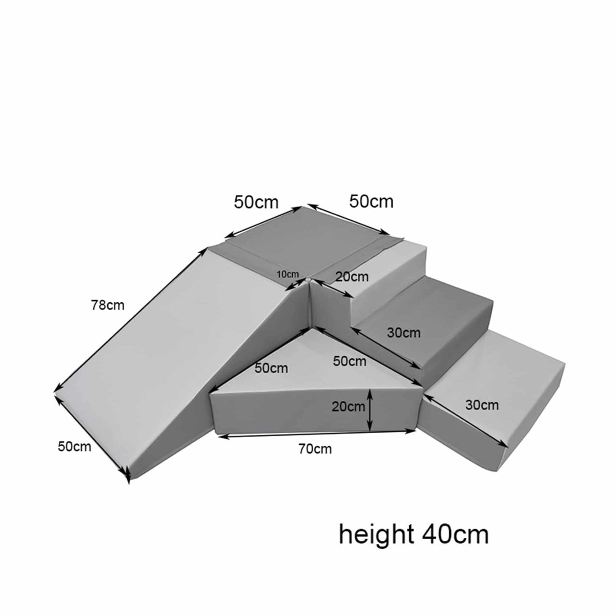 Air Tumble Step, Climb & Slide Soft Play Set