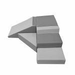 Airtumble Step, Climb, and Slide Soft Play Set in grey and white, featuring anti-slip base and Velcro connectors.