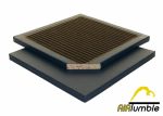Cross-section of AirTumble gymnastics mat showing layered construction