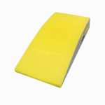 AirTumble yellow springboard with a gray side, designed for gymnastics practice and safe take-offs.