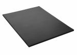 Rectangular black agility gym mat for gymnastics and fitness training.