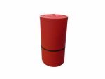 Red rolled-up agility gym mat for gymnastics, fitness, cheerleading, and safe training