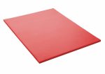 High-density red exercise mat for tumbling and floor workouts