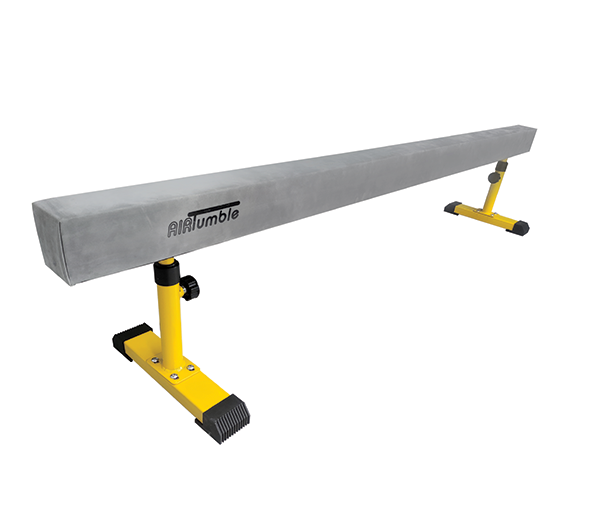 AirTumble Adjustable Gymnastics Beam with 46cm max height for flexible floor training.