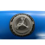 The image shows a valve on a blue Air Tumble mat.