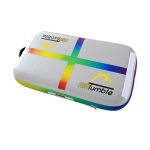 Durable AirTumble rainbow inflatable block for jumps, balance, and floor exercises