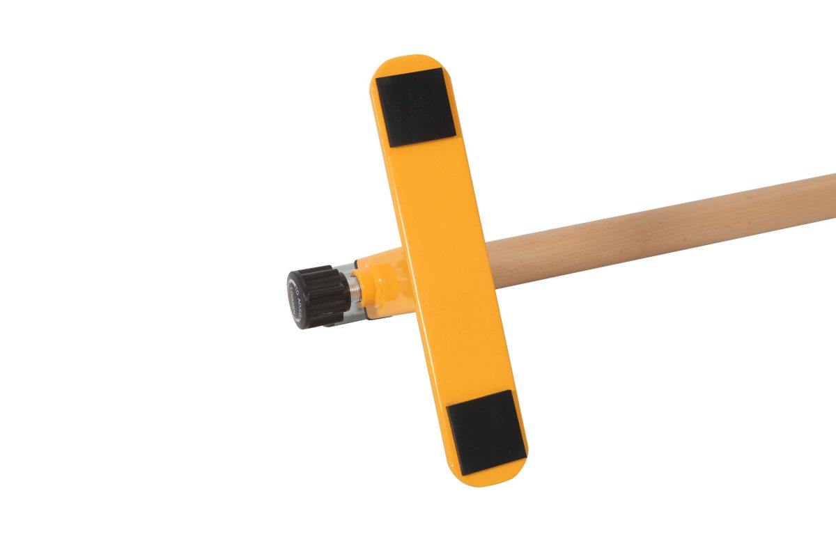 AirTumble Adjustable Gymnastics Handstand Bar showing the sturdy base for stability and support.