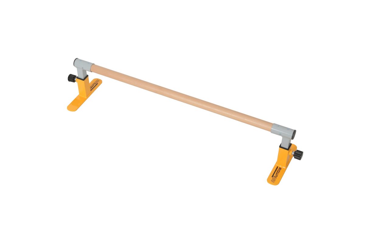 AirTumble Adjustable Gymnastics Handstand Bar with sturdy frame and height settings displayed.