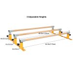 Set of AirTumble Adjustable Gymnastics Parallettes, designed for strength training, calisthenics, and gymnastics practice.