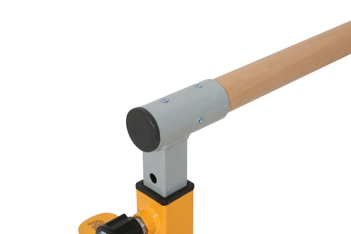 Close-up view of AirTumble Adjustable Gymnastics Parallettes, showing the adjustable mechanism and sturdy construction for strength and balance training.