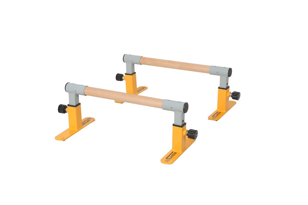 AirTumble gymnastics training setup with equipment for practice