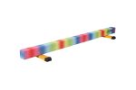 AirTumble Adjustable Gymnastics Beam with a colourful padded top and sturdy yellow base for safe balance training.