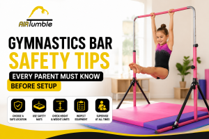 Gymnastics bar safety tips for parents and young gymnasts.
