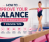Child practising on a home gymnastics beam