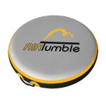 AirTumble AirRoll, an inflatable gymnastics training aid, shown inflated and ready for balance, strength, and flexibility exercises.