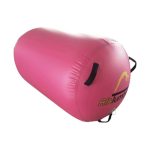 AirTumble Pink AirRoll, an inflatable cylindrical training tool designed for tumbling, gymnastics, and various sports activities.