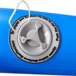The image shows a valve on a blue Air Tumble mat.