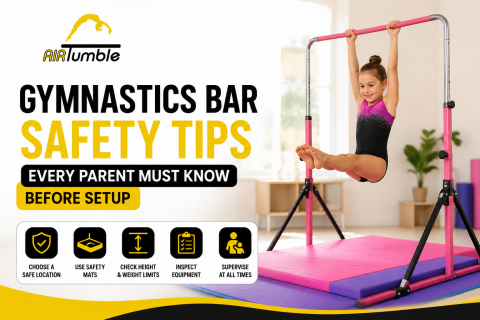 Gymnastics bar safety tips for parents and young gymnasts.